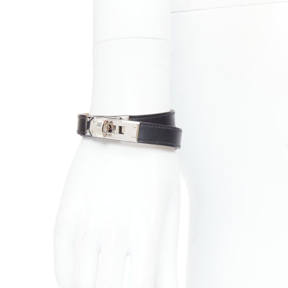 Hermes Leather Wrap Turnlock Bracelet